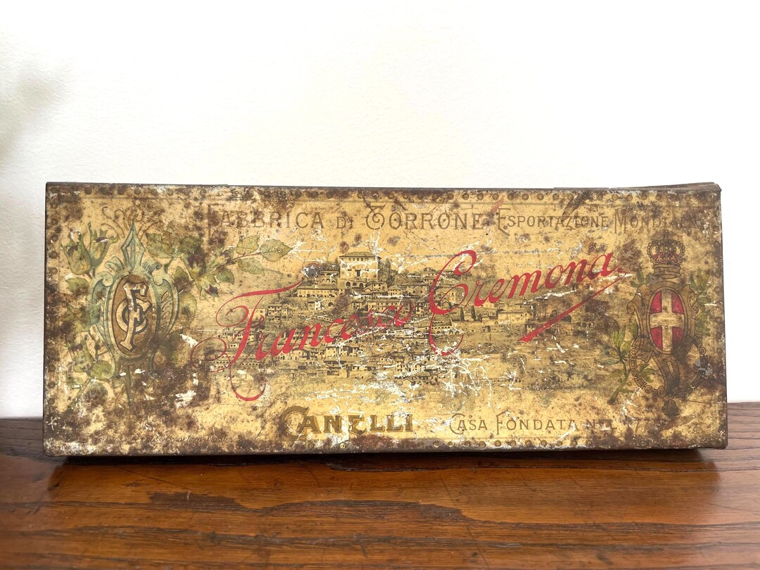 Vintage Decorated Metal Box: Italian Torrone Candy Tin - Etsy