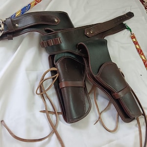 Western Cowboy Vintage Gürtel Ammo Loops Lederhalfter .22 .357 .38 .44 .45