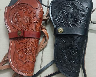 Handmade Leather Western Holster: Colt SAA, Ruger, Heritage RR