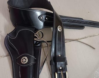 Leather Cowboy Holster Rig, SASS CAS, Western Action, Colt SAA 1873
