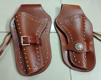 Handmade Leather Cowboy Holster: Fast Draw, Fits Colt SAA, Ruger, Heritage Rough Rider