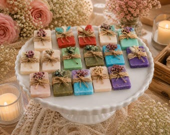 Personalized Wedding Soap Favors, Vegan Mini Soap, Wedding guest Soap, Bridal Shower Favors, Baby Shower gifts, Handmade, Baptism gift idea
