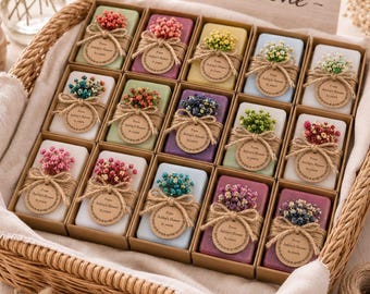 Personalized Vegan Mini Soaps, Bridal shower favors, Wedding guest gift idea, Baby shower favors, Baptism Favors, Personalized gifts,