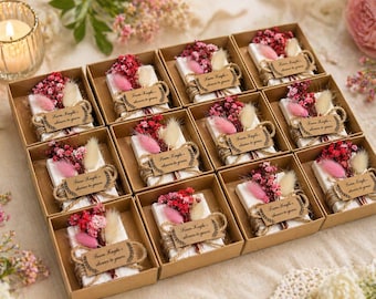 50 Pcs Handmade Baby Shower Scented Soap Favors, Wedding Favors for Guests in Bulk, Rustic Wedding Favors, Bridal Shower Soaps, Unique Soap
