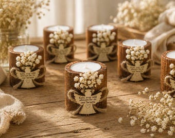 Bulk Memorial Candle Favor, Personalized Tealight Holder, In Loving Memory Keepsake, Sympathy Gift for Funeral, Funeral Favors for Guests
