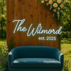 Wedding Neon SIGN for reception | Wedding Decorations | Neon Sign Wedding Decor, Wedding Gifts, Wedding Light Neon Name Sign Wedding, Decor