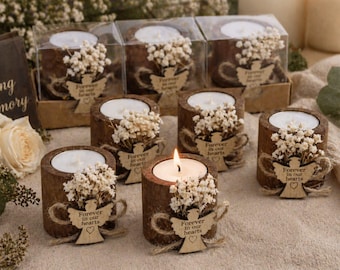 Celebration of Life Candles, Funeral Favors for Guests, Custom Engraved Candles, Memorial Candles, Funeral Keepsake, Personalized Candles