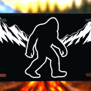 Mountain Bigfoot - License Plate