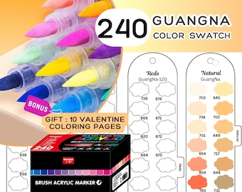 GuangNa 168色カラーチャート（空白のデジタルPDF形式 - ブラシ