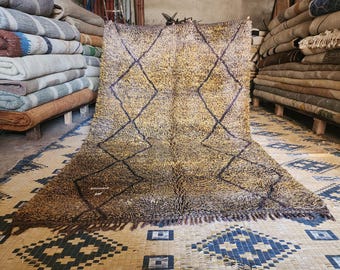 Handmade Beni Ourain Wool Rug: Berber Moroccan Rug, Custom Size 10x14
