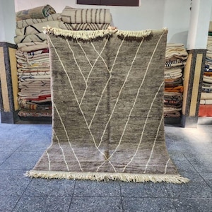 Natural beige rug, Moroccan Handmade rug ,beige color ,Moroccan rug, Wool Rug,Beni Mrirt rug, made to order