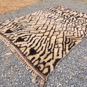 Moroccan rug - Rugs for Living room - Beni ourain rug - Custom rug - Handmade rug - Dark rugs - Wool Rugs - Berber rugs - Moroccan rug Brown