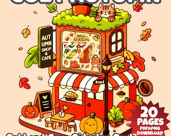 Gemütliches Herbst-Malbuch | 20 mutige und einfache Herbst Malseiten