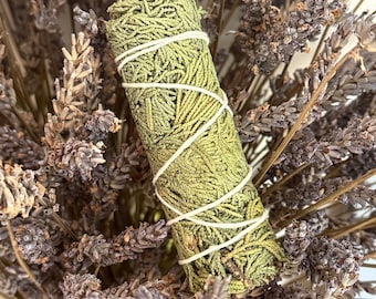 4" Juniper Herb Smudge Stick, Shamanic, Cleansing, Healing, Meditation