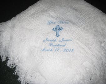 personalised baby shawl