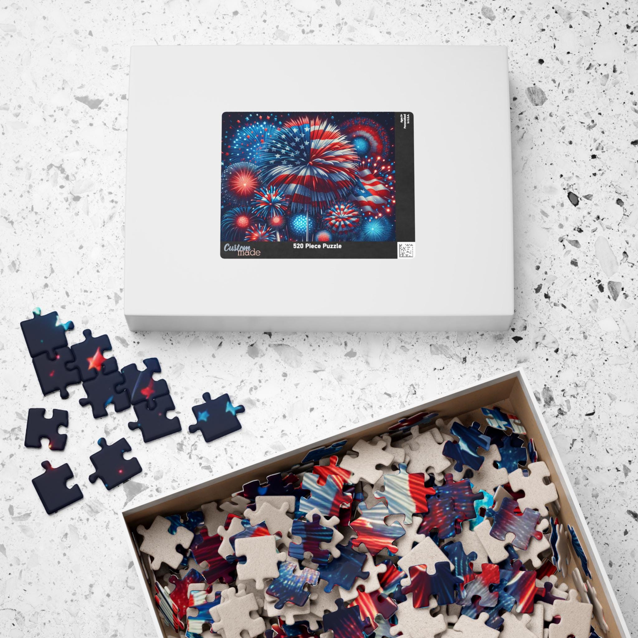 Fireworks Puzzle, 520 Pieces, Jigsaw Puzzle, Independence Day