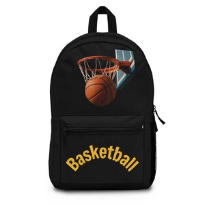 Basketball-Themed Backpack, Sports Gear, School Bag, Gifts for Players, Athletic Accessories, Casual Use, Team Spirit