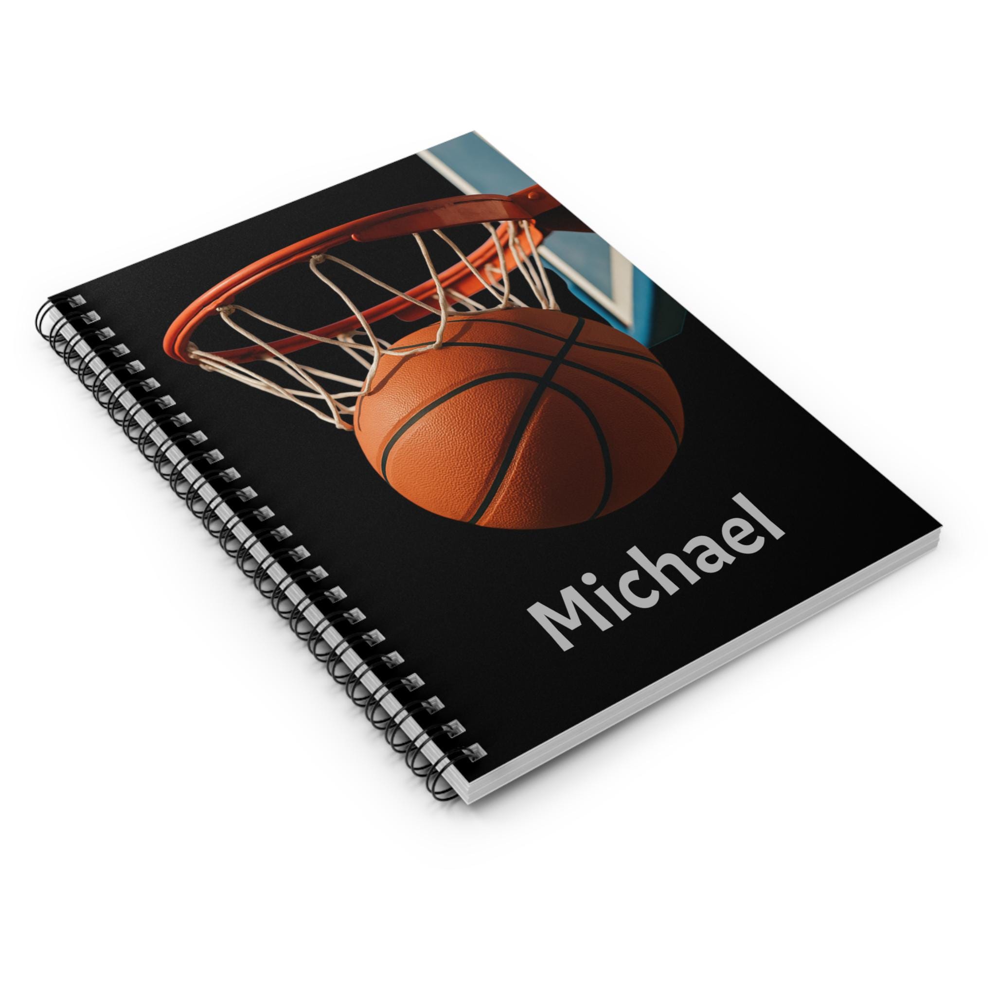 Basketball Spiral Notebook - Personalized, Sports Journal, Gift for ...