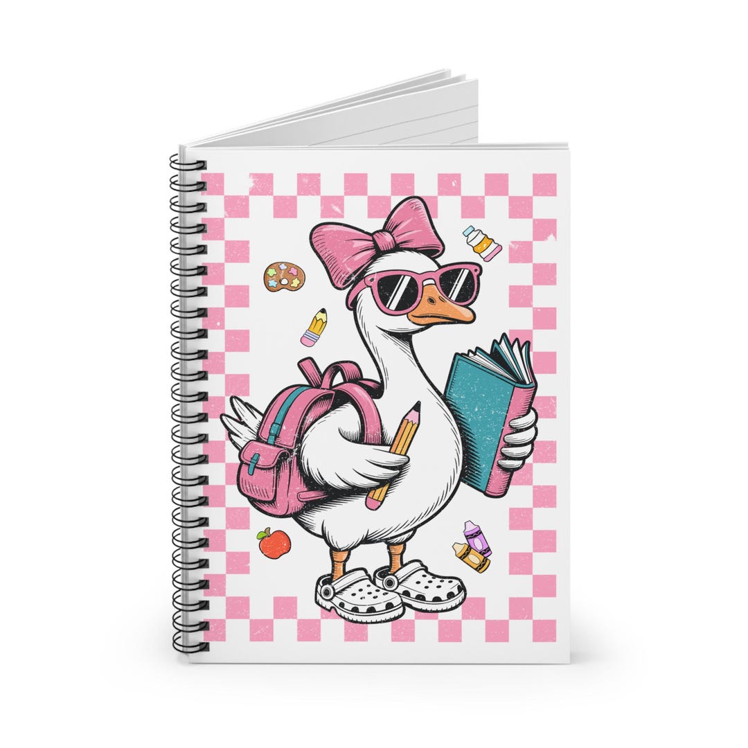 Notebook Goose Cute Goose Spiral Notebook - Perfect for School, Journaling, Gifts ...