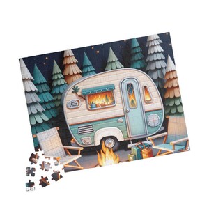 Cozy Camping Puzzle, 252, 520, 1014-piece, Perfect for Family Nights, Outdoor Lovers, Gift for Nature Enthusiasts