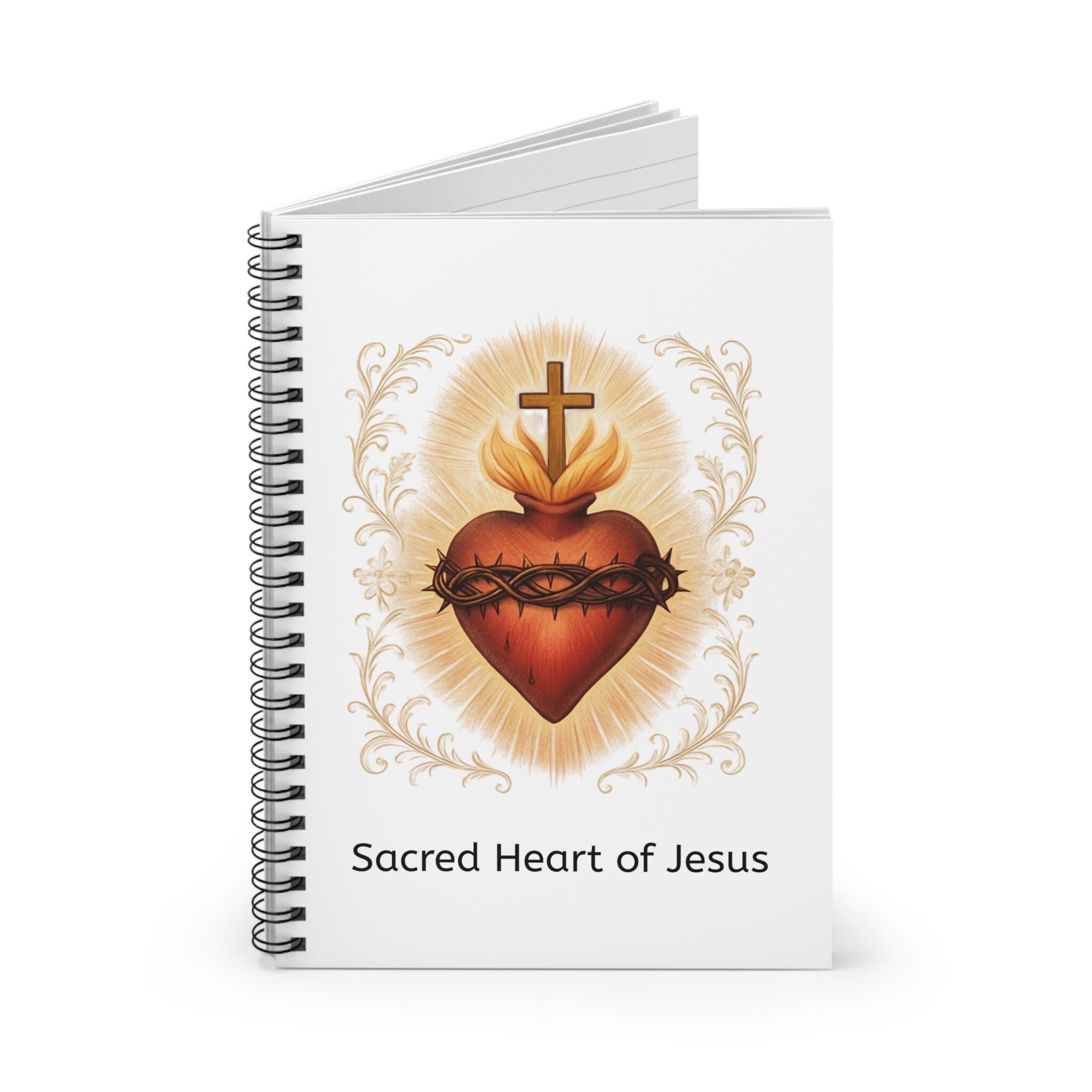 Sacred Heart of Jesus, Spiral Notebook, Christian Journal, Religious ...
