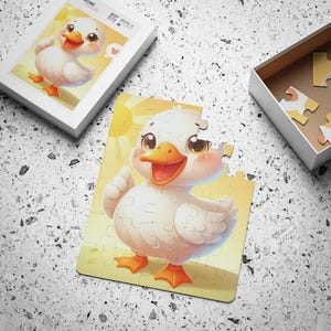 子供用アヒルパズル 30ピース | 楽しい学習アクティビティ、ベビーシャワー、誕生日パーティー、就学前のおもちゃ、教育遊び、ホリデーギフト