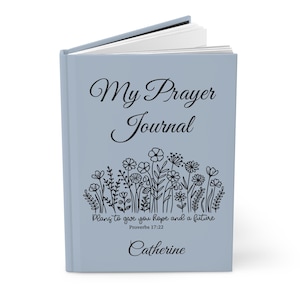 Hardback Journal | Proverb with Flowers Design |  Prayer Journal | Personalized | Gift for Her
