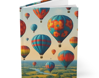 Diario de viaje de tapa dura sobre globos aerostáticos: un diario de viaje inspirador.