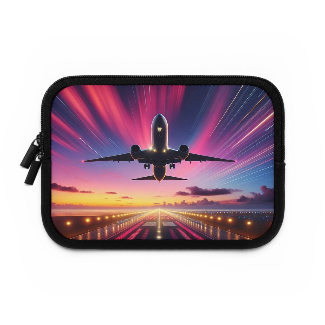 Plane Computer Case Airplane Sunset Laptop Sleeve: Neoprene Protector Case - Etsy