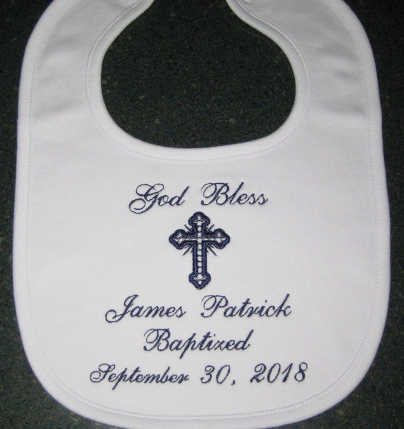christening bibs personalized