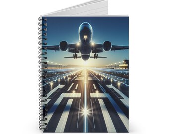 Aviation Spiral Notebook: Airplane Takeoff, Travel Journal