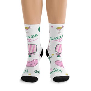 Fun Cocktail Socks for Bachelorette Parties, Eco-Friendly Gifts, Party Accessories, Summer Fun, Quirky Footwear