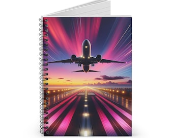 Spiralblock mit Spiralblock: Flugreisen, Geschenk für Piloten