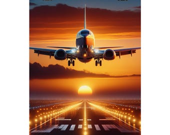 Aircraft Poster, Adventure, Travel, Flight, Gift, Jet