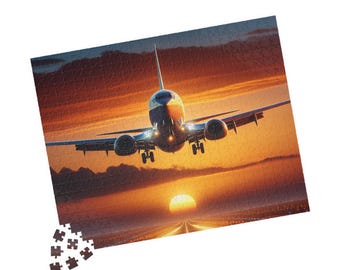 Flugzeug Puzzle, 520 oder 1014 Teile, Reisegeschenk, Familienaktivität, Puzzle Nacht, Flugzeugliebhaber, Geschenk, Jet
