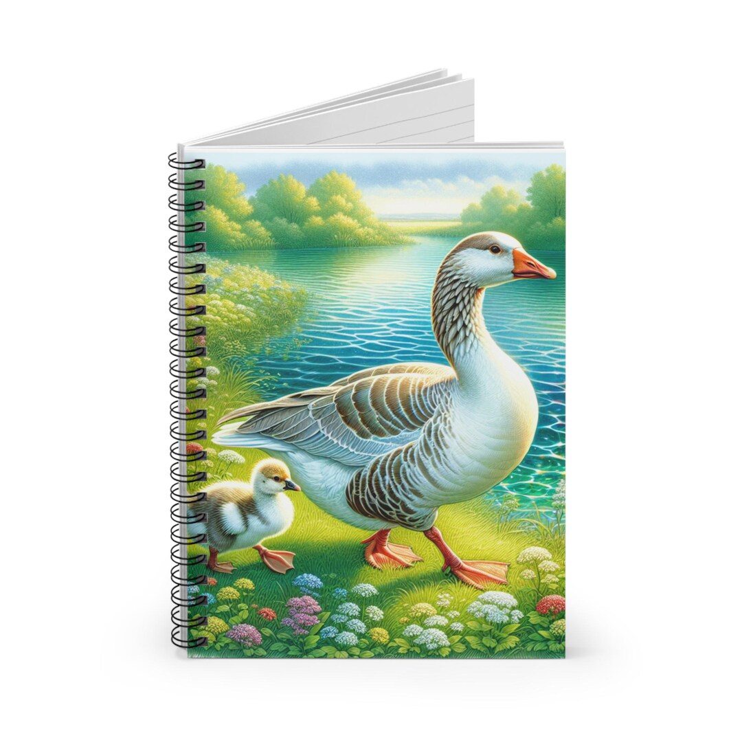 Notebook Goose Goose and Gosling Spiral Notebook: Nature Lover's Journal - Etsy