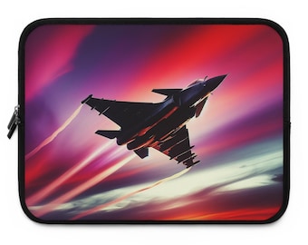Aviation Laptop Sleeve: Airplane Design, Neoprene Tech Organizer