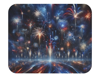 Explosives Feuerwerk Maus Pad | Bunte Schreibtisch Dekoration, Geschenk für Gamer, Home Office Zubehör, Einzigartige Computer Matte, Feierlicher Stil