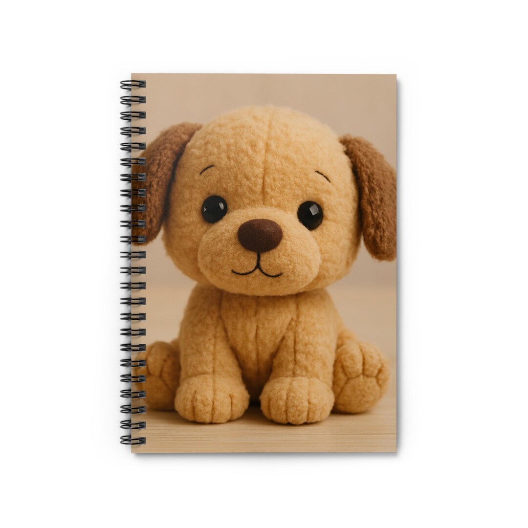Plush Puppy Spiral Notebook – Dog Lover Ruled Line Journal - Etsy