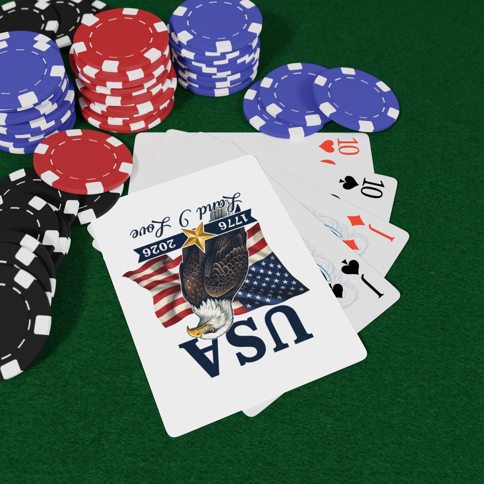Poker Playing Cards | USA Eagle Design | Patriotic Cards | 1776