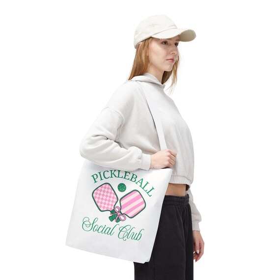 Pickleball Social Club Tote Bag: Stylish Sports Accessory - Etsy display picture 3