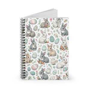 Bunny Easter Spiral Notebook - Perfect for Spring, Journaling, Gift for Kids, School Supplies, Animal Lover, Cute Design