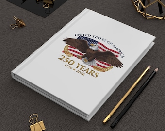 250 Jahre 1776-2026 Weißkopfseeadler Notizbuch | 250-jähriges Bestehen der Vereinigten Staaten
