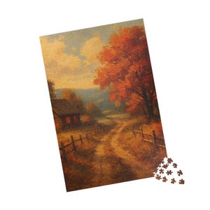 Autumn Landscape Puzzle: Family Fun, Cozy Indoor Activity