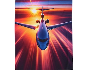 Manta de terciopelo de aviación: regalo decorativo para viajes en avión