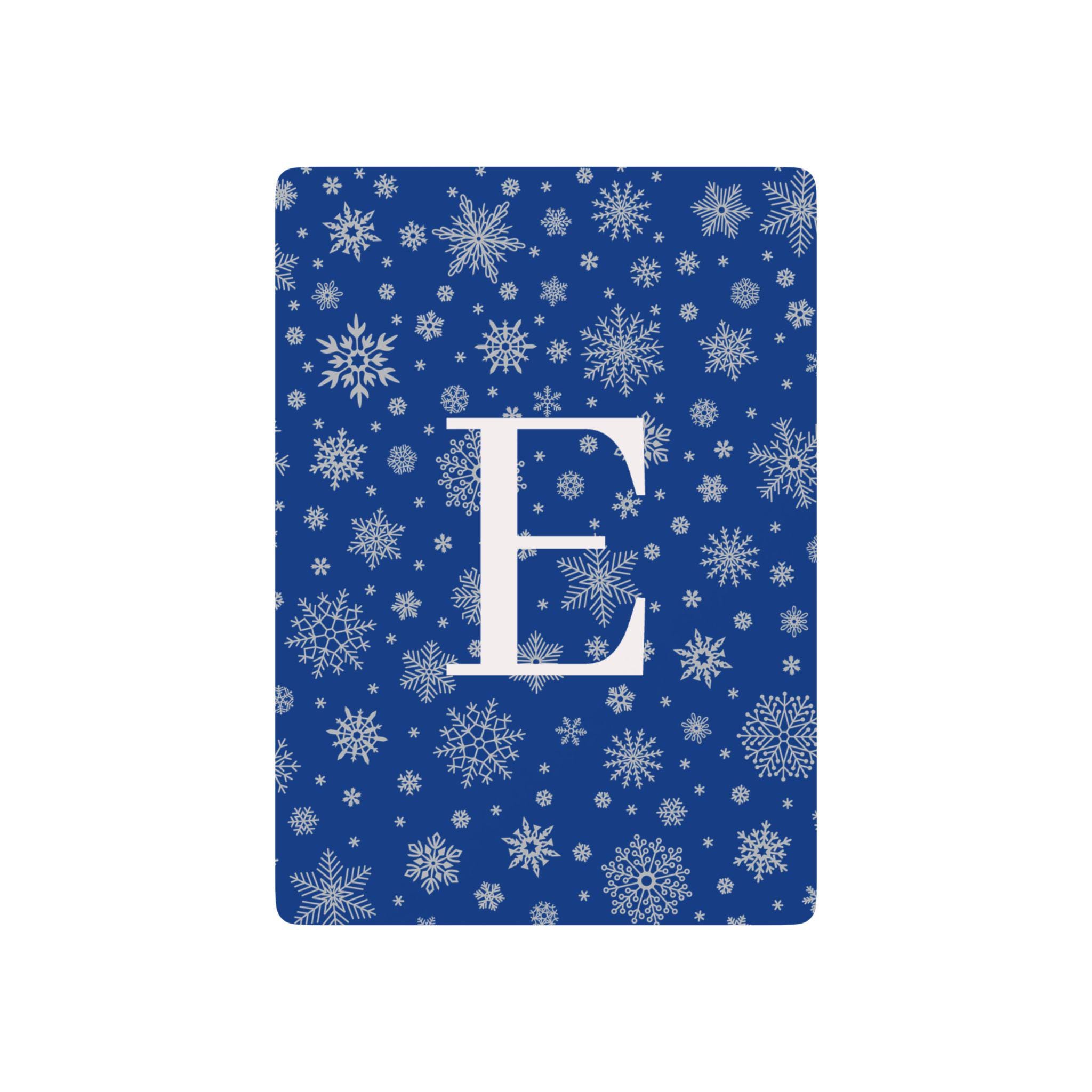 Snow Pattern Cards Poker Playing Cards | Personalized | Blue Snowflake Pattern | Card ...