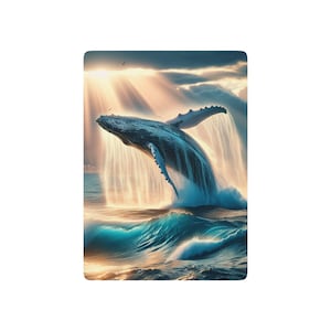 クジラのトランプ、カード愛好家へのユニークなギフト、ポーカーナイトの必需品、海好きのコレクター向けアイテム、ゲームナイトに最適、ホリデーギフト