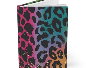 Colorful Leopard Print Hardcover Journal: Vibrant Writing Diary