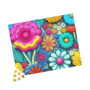 Colorful Floral Jigsaw Puzzle: Family Game Night
