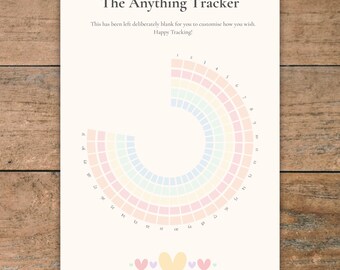 Traqueur des habitudes arc-en-ciel pastel imprimable | Pages du Bullet Journal| Téléchargement numérique A4/A5 PDF